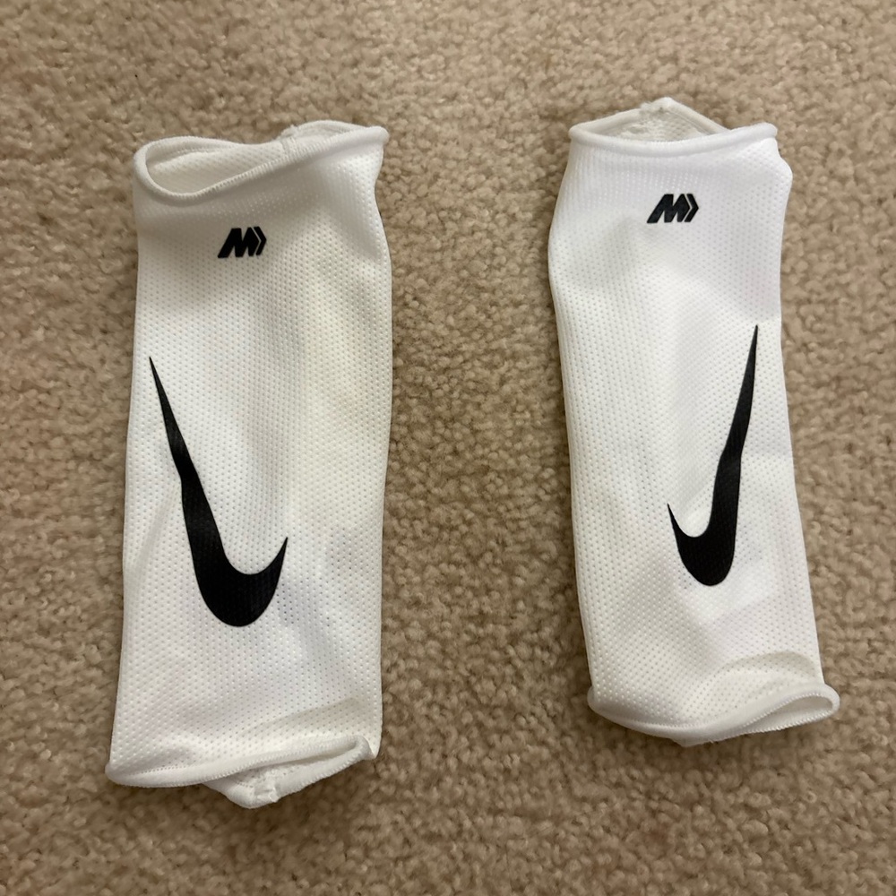 Nike White Shin Guard Sleeves
